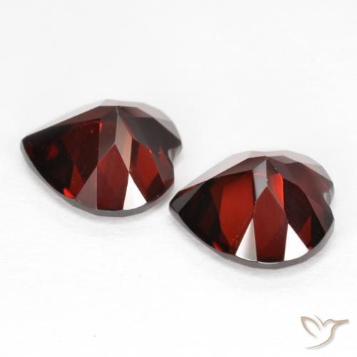 Gemme di Granato Piropo Rosso scuro naturale da 3.75 ct, Cuore, VVS-VS