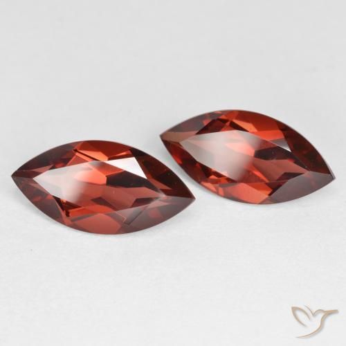 Gemme di Granato Piropo Ribes Rosso naturale da 3.99 ct, Taglio marquise, VVS