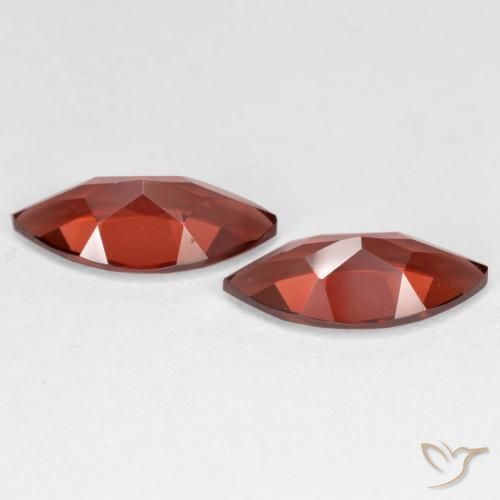 Gemme di Granato Piropo Ribes Rosso naturale da 3.99 ct, Taglio marquise, VVS