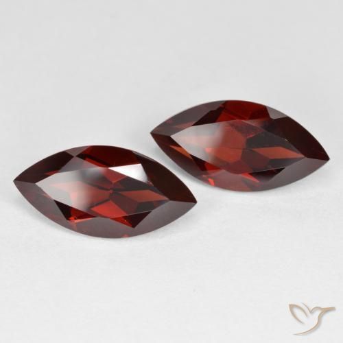Gemme di Granato Piropo Rosso scuro naturale da 4.45 ct, Taglio marquise, VVS