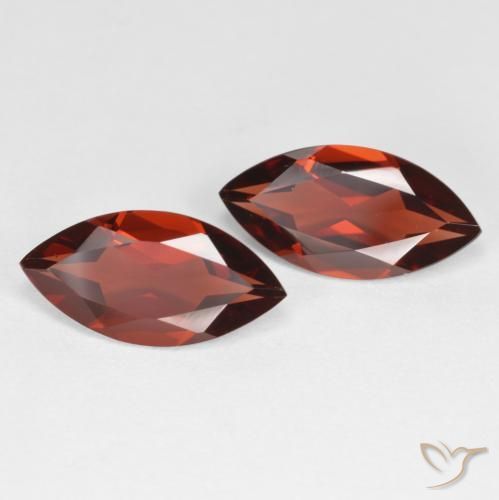 Gemme di Granato Piropo Sangria rossa naturale da 3.81 ct, Taglio marquise, VVS