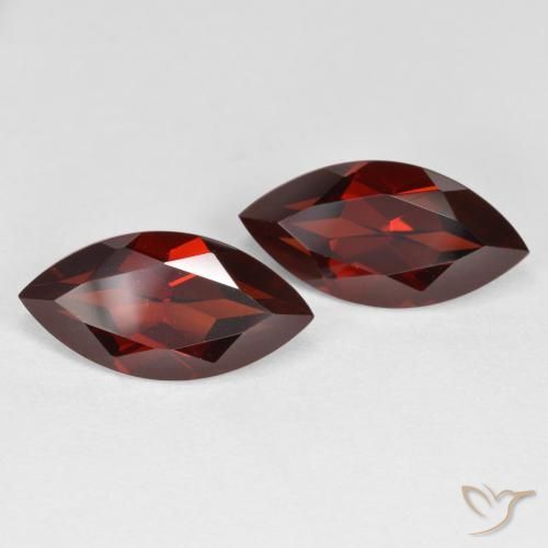 Gemme di Granato Piropo Rosso scuro naturale da 4.40 ct, Taglio marquise, VVS