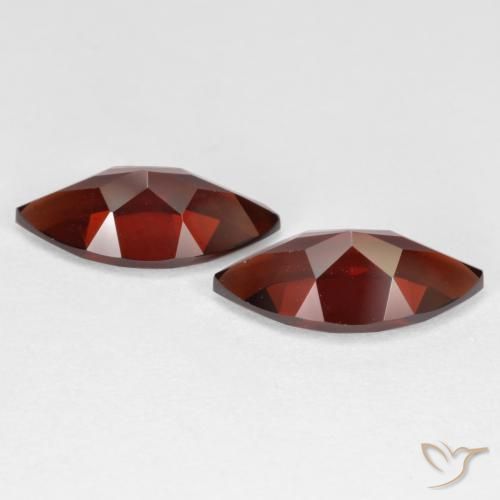 Gemme di Granato Piropo Rosso scuro naturale da 4.40 ct, Taglio marquise, VVS
