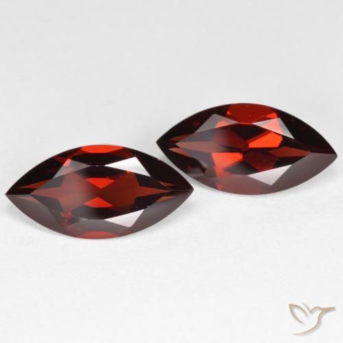 Gemme di Granato Piropo Rosso scuro naturale da 4.09 ct, Taglio marquise, VVS