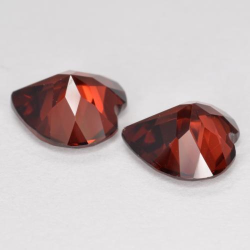 Gemme di Granato Piropo Rosso medio naturale da 3.67 ct, A forma di cuore, VVS-VS
