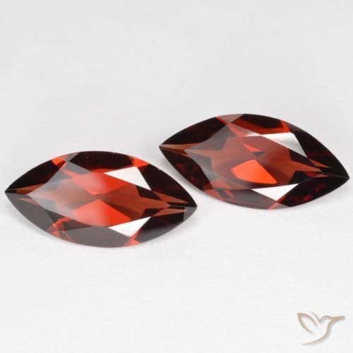 Gemme di Granato Piropo Rosso scuro naturale da 3.20 ct, Taglio marquise, VVS