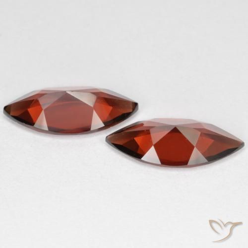 Gemme di Granato Piropo Rosso scuro naturale da 3.20 ct, Taglio marquise, VVS
