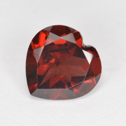 Granato piropo naturale rosso da 2,06 ct, a forma di cuore, VVS-VS