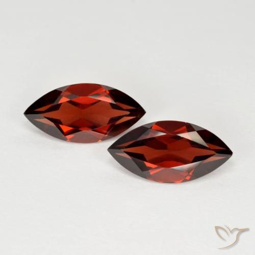 4.03ctw Naturale Ribes Rosso Granato Piropo, Taglio marquise, VVS-VS