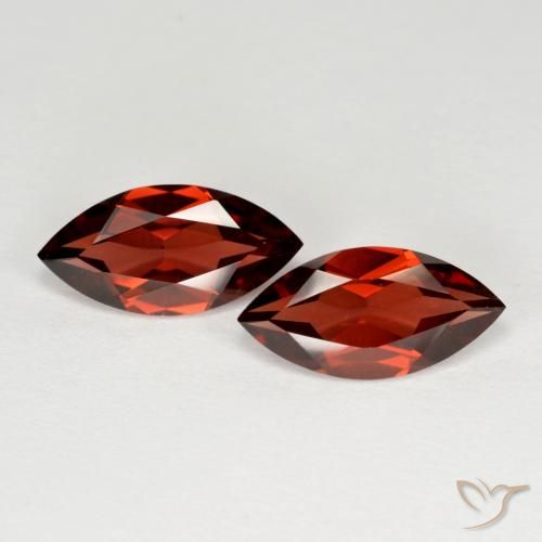 3.83ctw Naturale Rosso medio Granato Piropo, Taglio marquise, VS