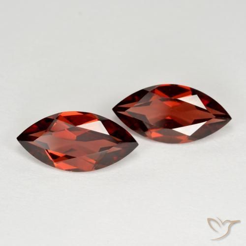 Gemme di Granato Piropo Rosso medio naturale da 3.83 ct, Taglio marquise, VS