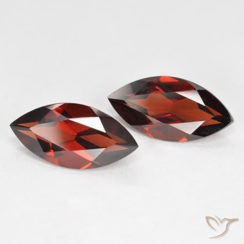 Gemme di Granato Piropo Rosso scuro naturale da 3.89 ct, Taglio marquise, VVS-VS