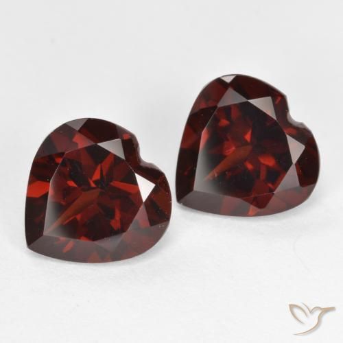 Gemme di Granato Piropo Rosso scuro naturale da 4.18 ct, Cuore, VVS-VS