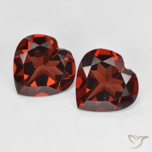 3.51ctw Naturale Rosso Sangue Profondo Granato Piropo, Cuore, VVS-VS