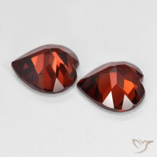 Gemme di Granato Piropo Rosso Sangue Profondo naturale da 3.51 ct, Cuore, VVS-VS