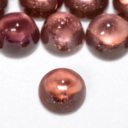 Granato piropo naturale rosso da 0,68 ct, taglio rotondo, trasparente