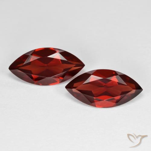 3.95ctw Naturale Rosso medio Granato Piropo, Taglio marquise, VVS-VS