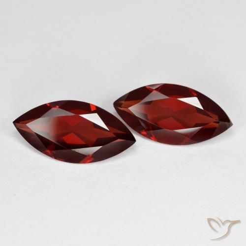 Gemme di Granato Piropo Sangria rossa naturale da 3.60 ct, Taglio marquise, VVS-VS