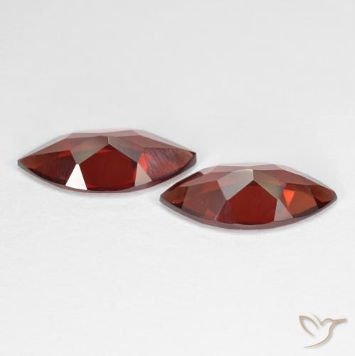 Gemme di Granato Piropo Rosso medio naturale da 3.60 ct, Taglio marquise, VVS-VS