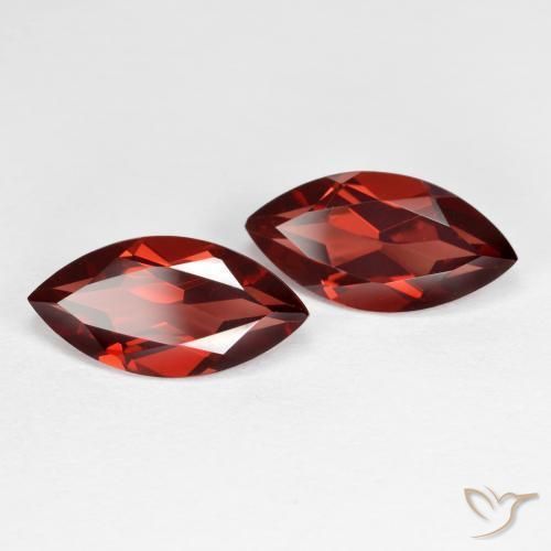 Gemme di Granato Piropo Rosso scuro naturale da 4.23 ct, Taglio marquise, VVS-VS