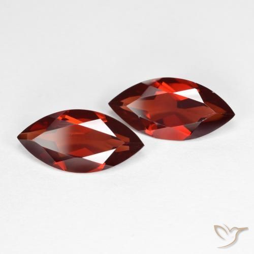 Gemme di Granato Piropo Rosso medio naturale da 3.32 ct, Taglio marquise, VS