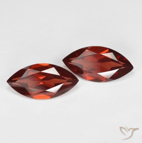 Gemme di Granato Piropo Rosso scuro naturale da 3.74 ct, Taglio marquise, VS