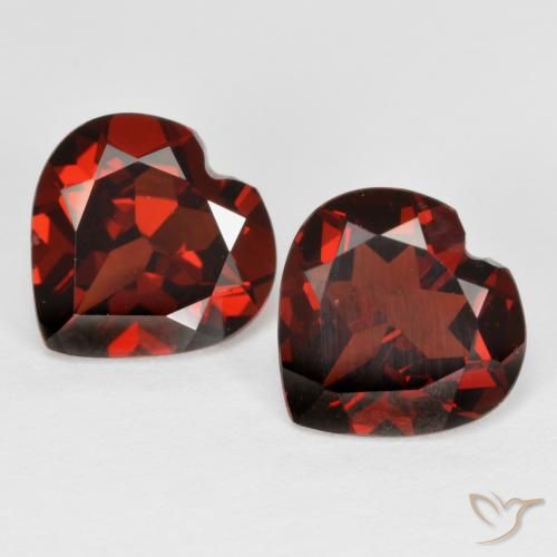 3.82ctw Naturale Rosso scuro Granato Piropo, Cuore, VS