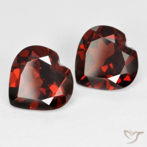 Gemme di Granato Piropo Rosso scuro naturale da 3.82 ct, Cuore, VS
