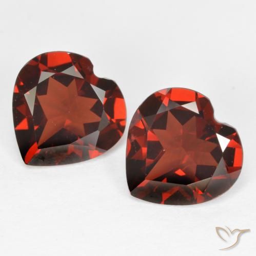 Granato piropo naturale rosso da 3,59 ct, a forma di cuore, VS