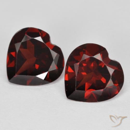 3.84ctw Naturale Rosso scuro Granato Piropo, Cuore, VS