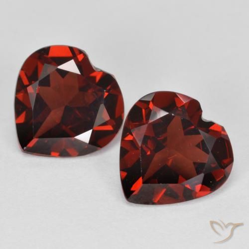 3.76ctw Naturale Rosso scuro Granato Piropo, Cuore, VS