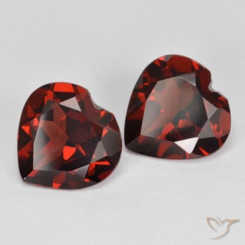 Gemme di Granato Piropo Rosso scuro naturale da 3.76 ct, Cuore, VS