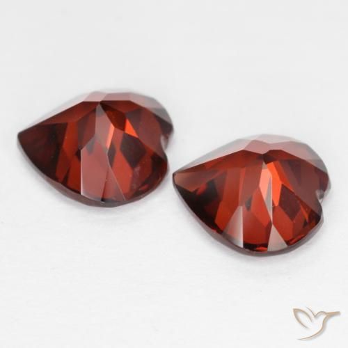 Gemme di Granato Piropo Rosso medio naturale da 3.69 ct, Cuore, VS