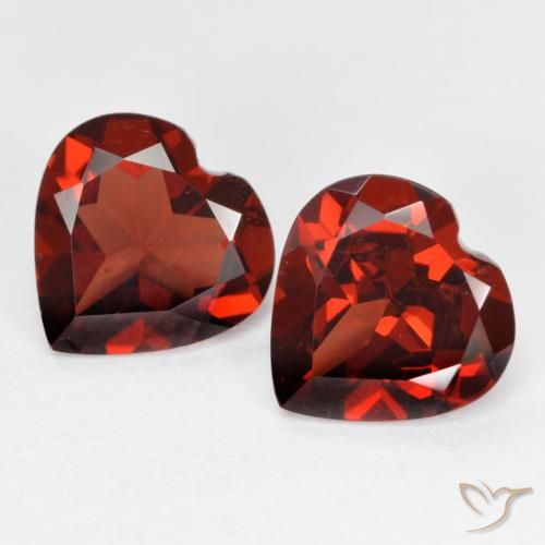 Granato piropo naturale rosso da 3,65 ct, a forma di cuore, VS