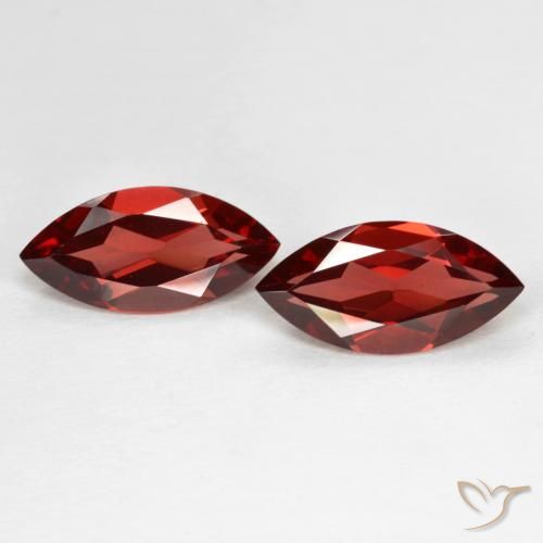 3.77ctw Naturale Rosso scarlatto profondo Granato Piropo, Taglio marquise, VVS-VS