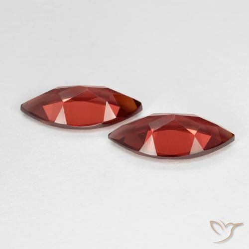 Gemme di Granato Piropo Rosso scarlatto profondo naturale da 3.77 ct, Taglio marquise, VVS-VS