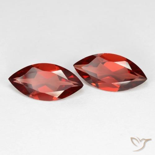 Gemme di Granato Piropo Rosso scuro naturale da 3.35 ct, Taglio marquise, VVS-VS