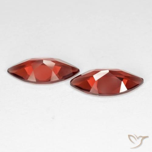 Gemme di Granato Piropo Rosso scuro naturale da 3.35 ct, Taglio marquise, VVS-VS