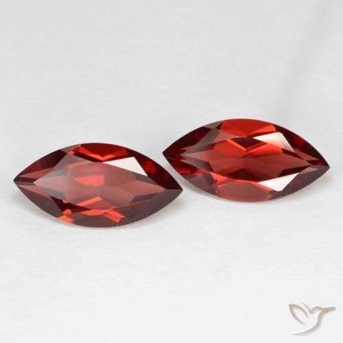 Gemme di Granato Piropo Rosso scuro naturale da 4.21 ct, Taglio marquise, VVS-VS