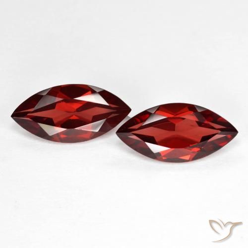 3.85ctw Naturale Ribes Rosso Granato Piropo, Taglio marquise, VVS, Photo A