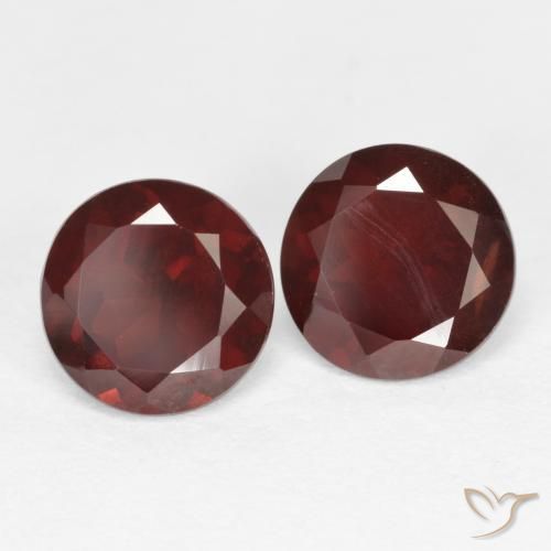 Granato piropo naturale rosso da 2,13 ct, taglio rotondo, VS-SI