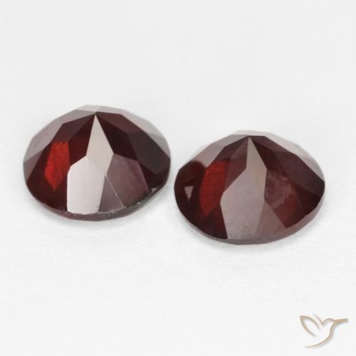 Granato piropo naturale rosso da 2,13 ct, taglio rotondo, VS-SI