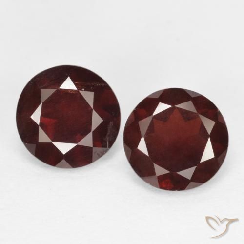 Granato piropo naturale rosso da 2,09 ct, taglio rotondo, VS-SI