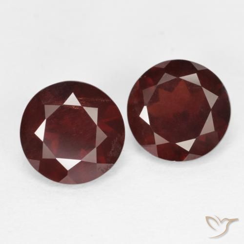 Granato piropo naturale rosso da 2,09 ct, taglio rotondo, VS-SI