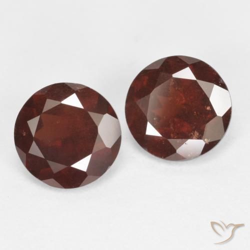 Gemme di Granato Piropo Rosso scuro naturale da 1.76 ct, Rotondo, VS