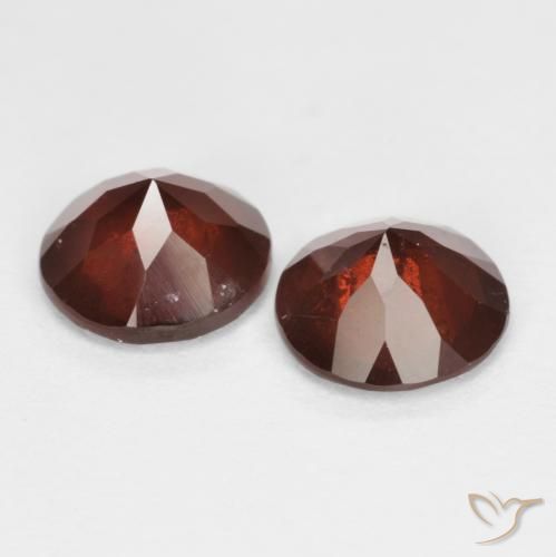 Gemme di Granato Piropo Rosso scuro naturale da 1.76 ct, Rotondo, VS