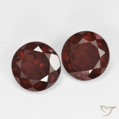 Gemme di Granato Piropo Sangria rossa naturale da 1.77 ct, Rotondo, VS