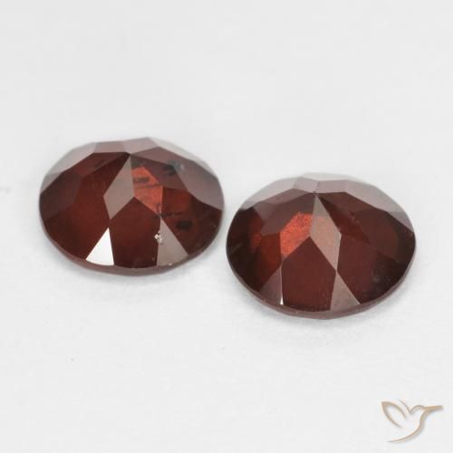 Gemme di Granato Piropo Sangria rossa naturale da 1.77 ct, Rotondo, VS