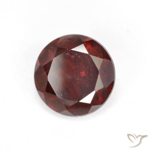 Granato Piropo Rosso scuro naturale da 1.70 ct, Taglio rotondo, VS