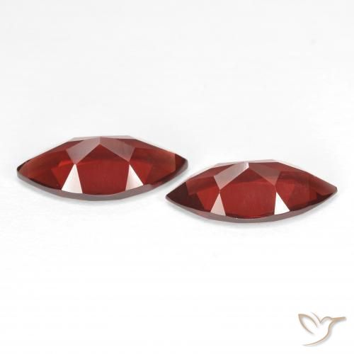 Gemme di Granato Piropo Rosso medio naturale da 3.93 ct, Taglio marquise, VVS-VS